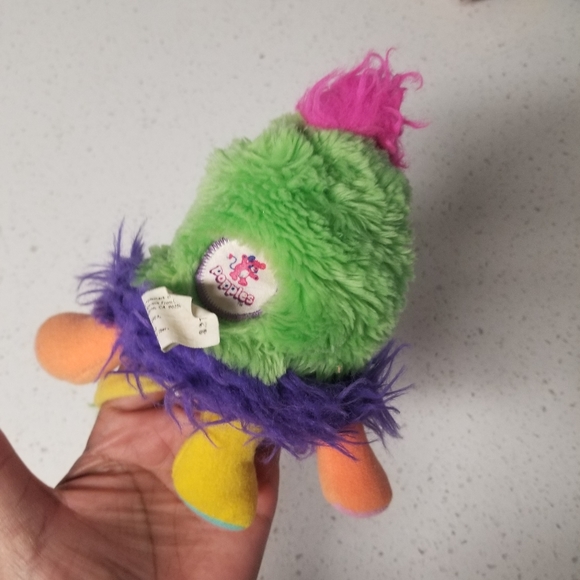 6" VINTAGE 1986 PURPLE PUFFLING POPPLES STUFFED ANIMAL PLUSH TOY POPPLE MINI - Picture 6 of 8